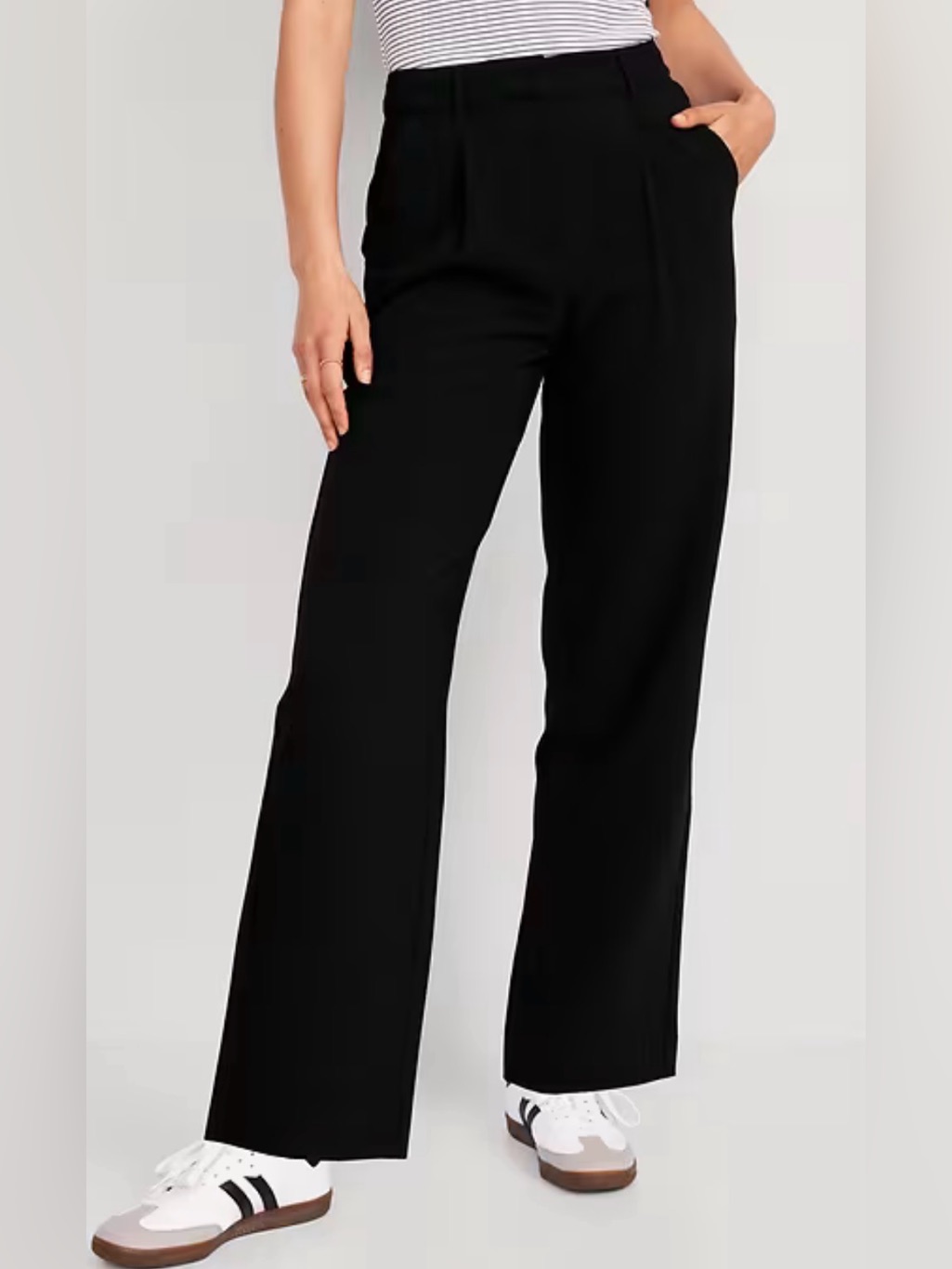 Old Navy Taylor Black Wide-Leg Women's Linen Pants